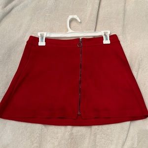 Zara red skirt